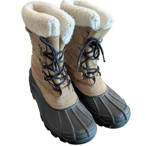 Sorel Men's Tan Black Waterproof Insulated Winter Snow Boots Chilanko II Size 8